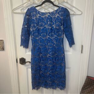 Eliza J Royal Blue Lace Cocktail Dress